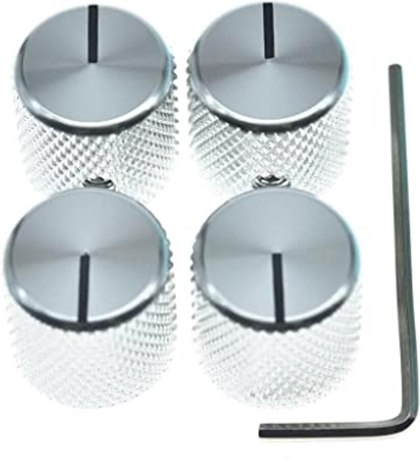 Aluminium Knoppen voor Volume en Toon 4 Stuks Universele Potentiometer Pot Knoppen