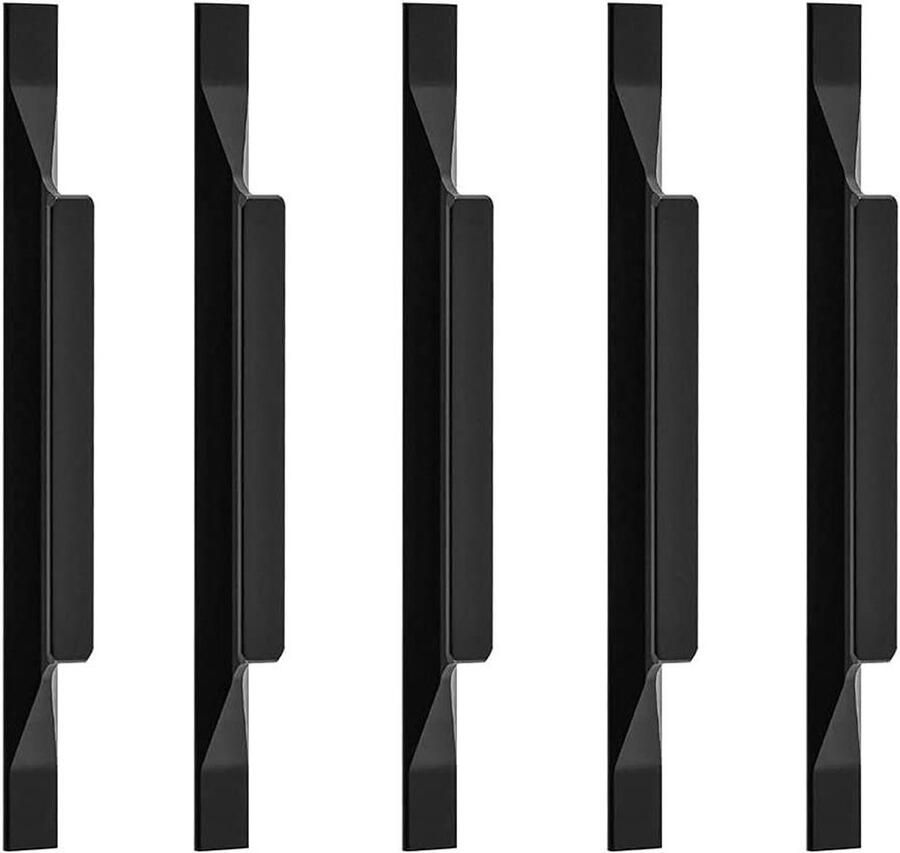 Aluminium legering handgrepen voor keukenkasten Set van 10 Moderne stijl Lengte 132mm Gatafstand 64mm