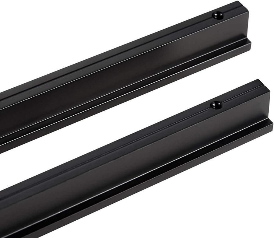 Aluminium meubel handgrepen set van 2 Wardrobe pulls Zwart 480mm gat afstand 500mm totale lengte