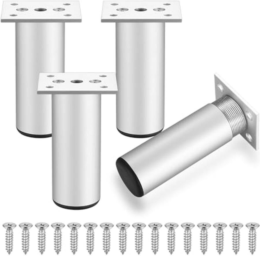 15 cm meubelpoten van aluminiumlegering voor stoelen tafels en kasten Set van 4