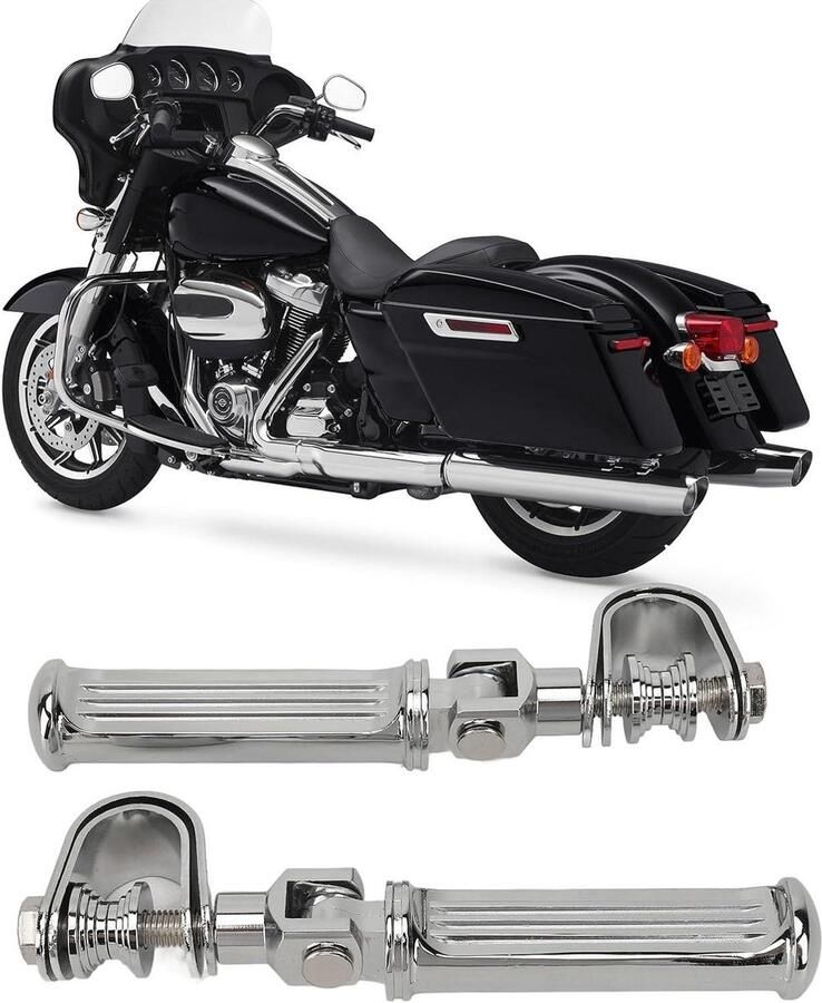 Aluminium Motorfiets Highway Pegs 25 mm Tot 32 mm Universele Voetsteun Highway Voetsteunen Vervanging van Voetpedaalbeugel Motorcrash Bar Voetsteun