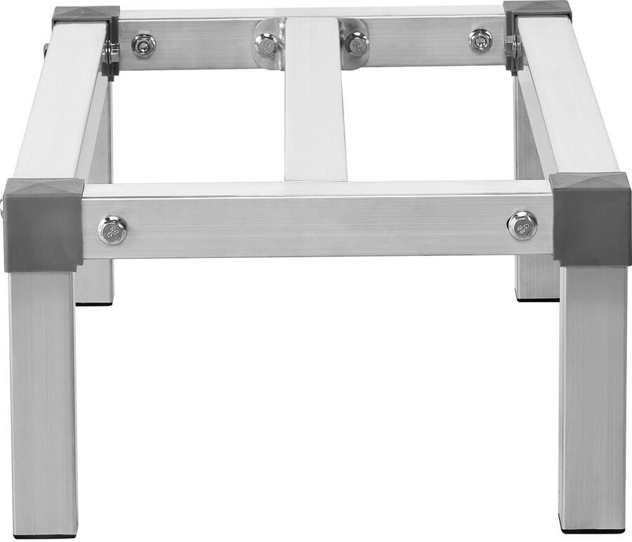 Aluminium Opslagrek 24 X 14 Inch Groot Commercieel Vloerrek voor Levensmiddelen 8 Inch Boven De Vloer Verstelbaar Aluminium Opslagrek met Een Draagvermogen Van 1000 Lbs voor Restaurants