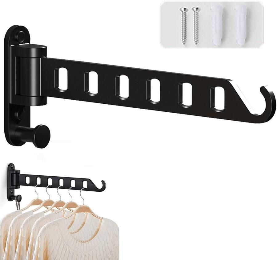 Aluminium wandkledingrek inklapbaar geschikt voor badkamer en balkon