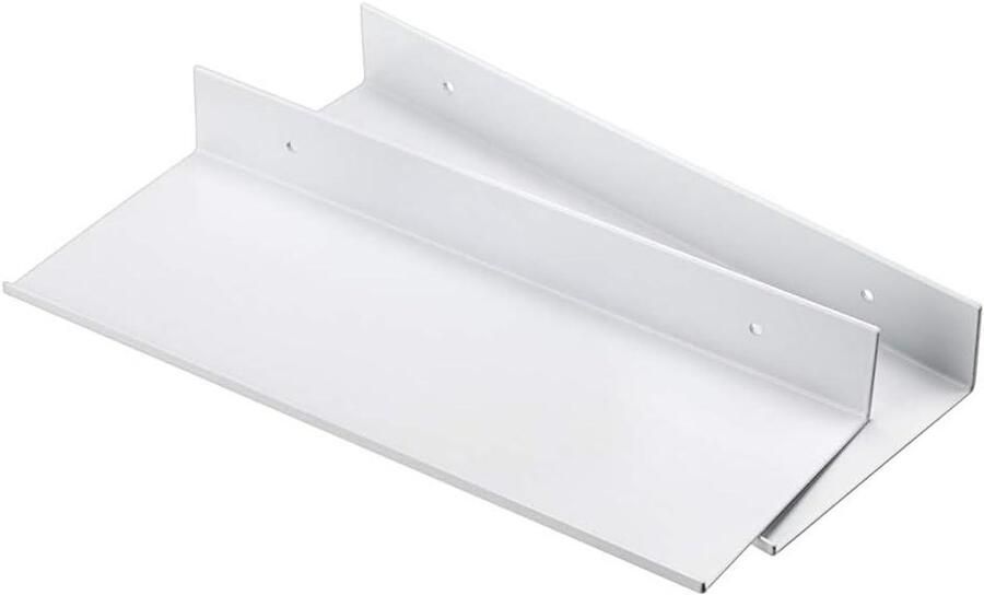 Aluminiumlegering Zwevende Wandplanken Set van 2 Wit Woonkamer Kantoor Slaapkamer Badkamer Keuken 30 cm