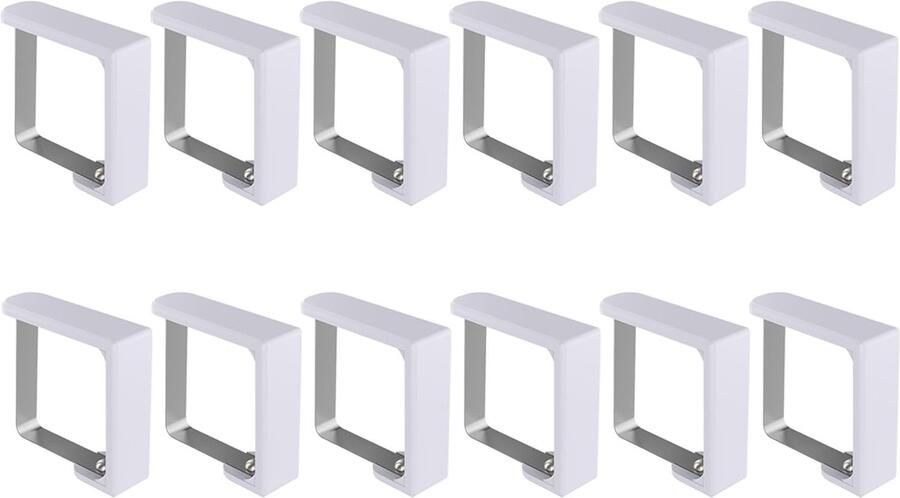 AMSGANK tafelkleedklemmen 12 stuks tafelklemmen RVS tafelkleedhouder tafelkleedklemmen voor Kerstmis bruiloften picknickfeesten tafeldikte niet meer dan 3 cm