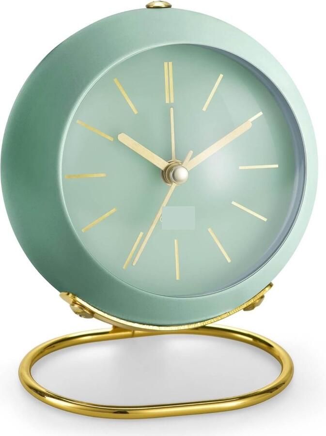 Analoge wekker met eenvoudig schattig design retro tafelklok met nachtlampje stil zonder tikken werkt op batterijen voor kinderen slaapkamer reizen keuken tafel