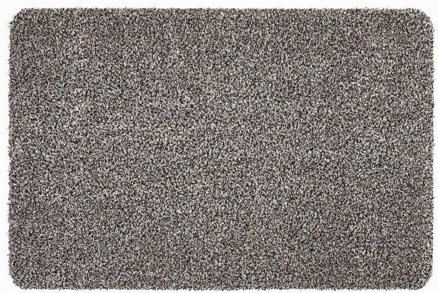 Andiamo deurmat Samson vuilvangmat van katoen voor de entree van het huis kan gebruikt worden als deurmat binnen deurmat in overdekte buitenruimtes of als huisdierenmat 50 x 80 cm graniet