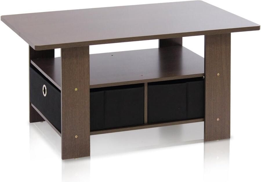 Andrey salontafel met lade donkerbruin zwart modern design 1 stuk