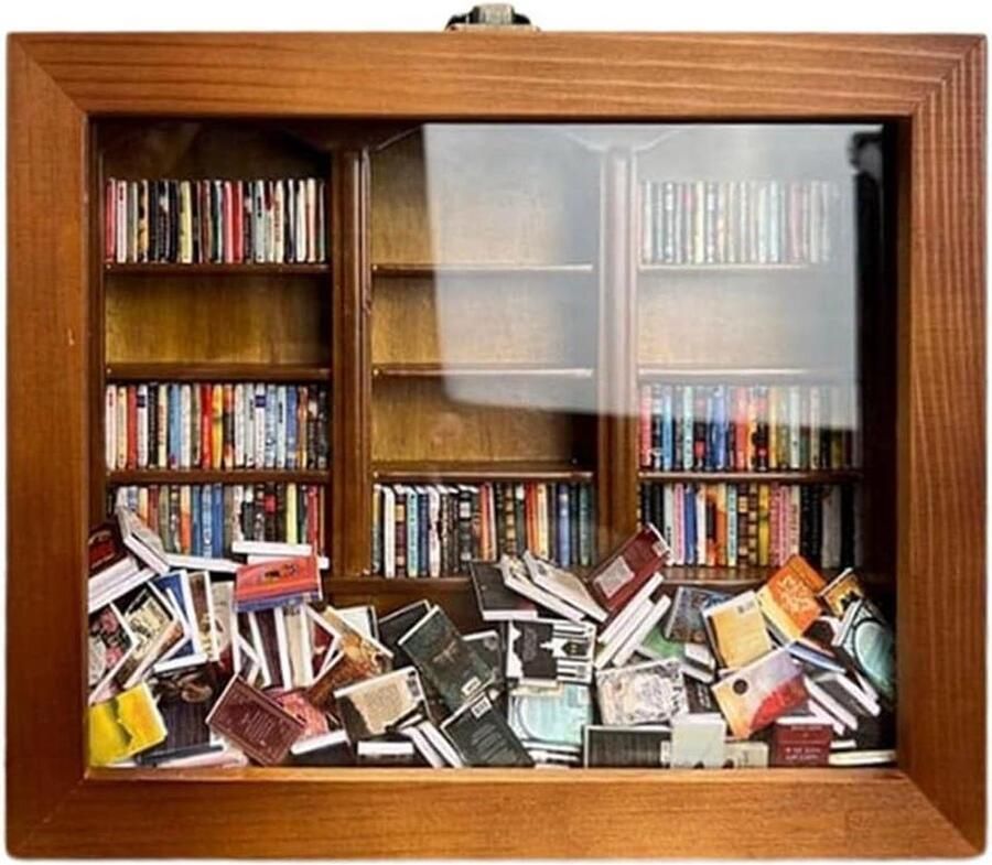 Angst boekenkast schud decoratie boekenliefhebbers kerstboom hanger