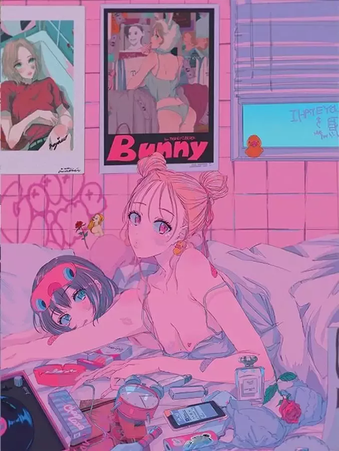 Anime Bed Bugs Groot Wanddoek 200 x 150cm Manwha Wandtapijt