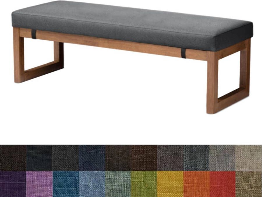 Ankkussen comfortabel wasbaar antislip voor tuinbank schommel terras eettafel bank binnen vele kleuren en maten (80 x 30 x 5 cm donkergrijsgroen)