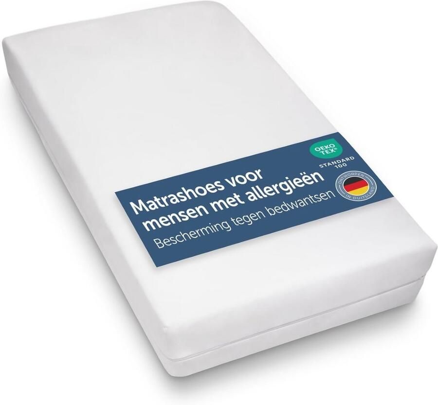 Anti-allergie Matrashoes voor Matrassen tot 30 cm Hoog Oeko-TEX Gecertificeerd Bescherming tegen Bedwantsen en Huismijten Ademend en Machinewasbaar
