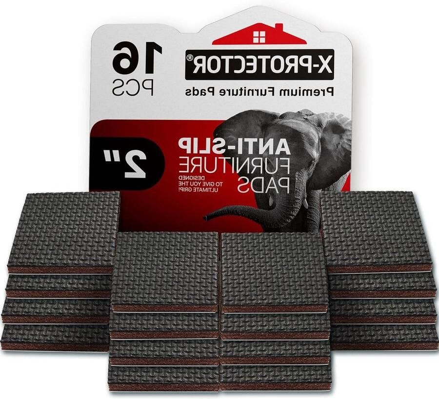 Anti-slip meubelkussens X-PROTECTOR PREMIUM 16 stuks voetjes meubelpoten meubelgrijper zelfklevend rubber vloerbescherming meubelonderlegger