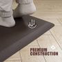 Anti-vermoeidheid keukenmat 20 mm dikke gewatteerde keuken staande matten vloermatten PVC waterdicht hardloper tapijt voor staand bureau keuken kantoor (bruin 44 x 70 cm) - Thumbnail 2