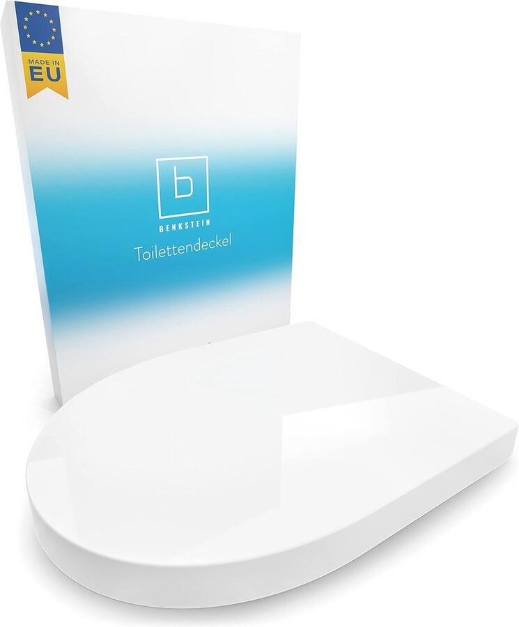 Antibacteriële D-Vormige Toiletbril met Softclose en Quick Release Wit