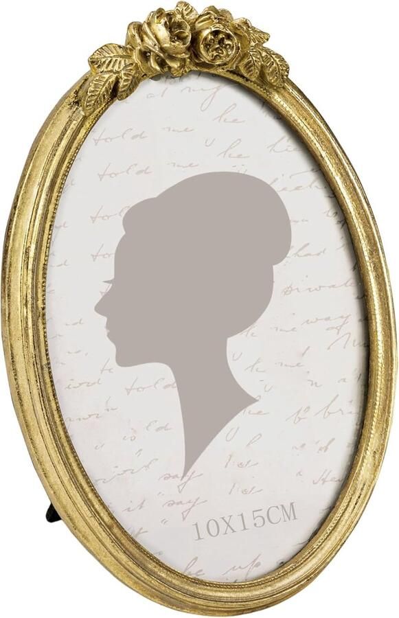 Antieke fotolijst 4x6 inch vintage stijl goud voor tafel en muur