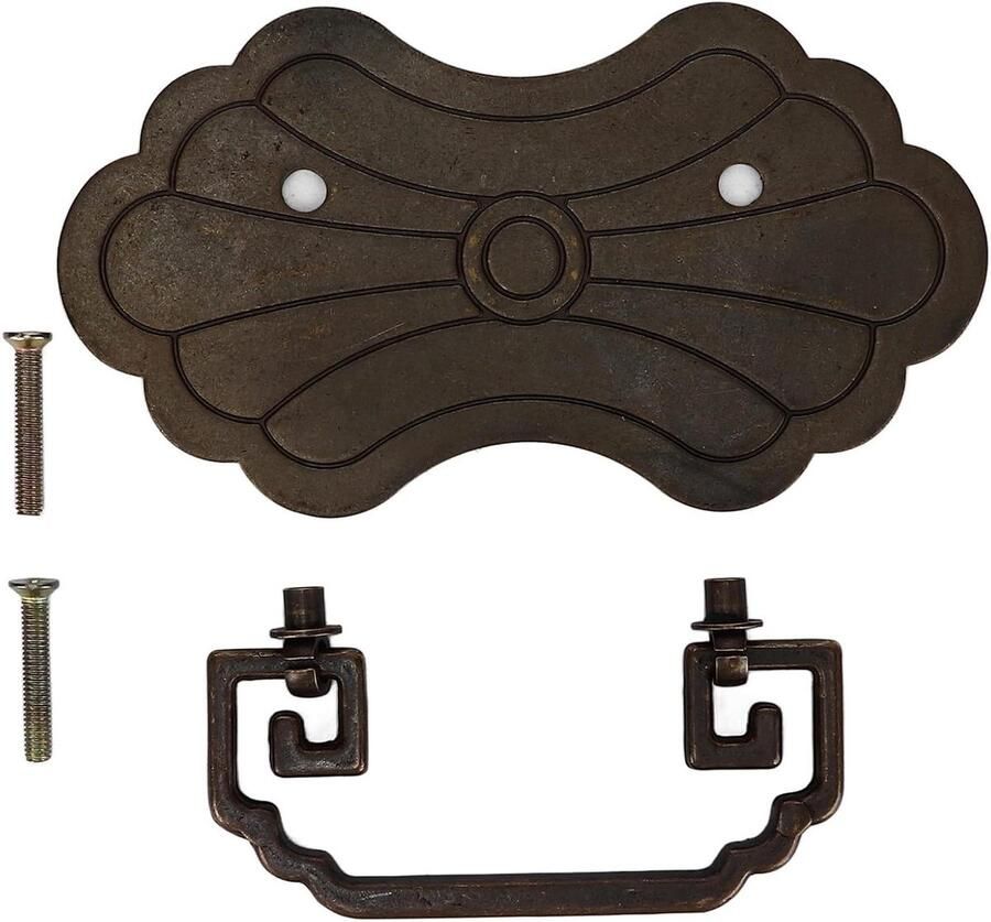 Antieke Koperen Kast Trekt Chinese Stijl Messing Vintage Lade Trekt Met 2 Schroeven Voor Kast Nachtkastje (Bronzen)