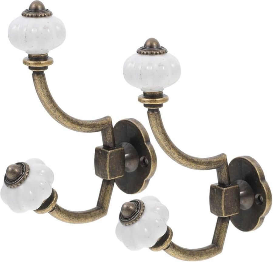 Antieke Kras Naadloze Kapstok Wandhaken 2 Stuks Oude Badkamer Keuken Utilities Zeemeermin Zinklegering Sleutel