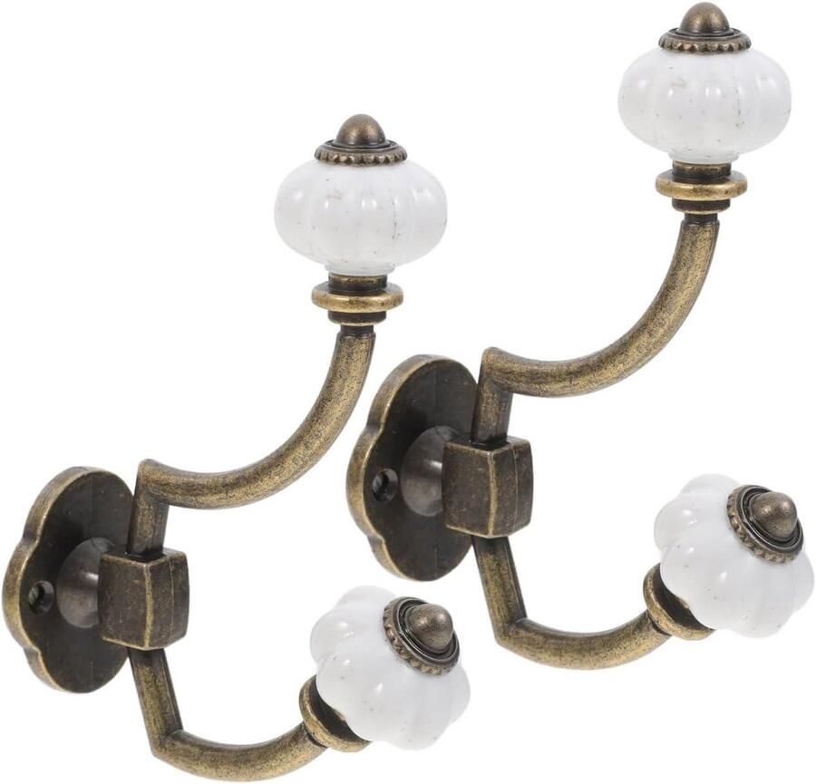 Zeynomax Antieke Krasbestendige Kapstok Wandhaken Decoratieve Oude Badkamer en Keuken Accessoires Zeemeermin Design Zinklegering Set van 2