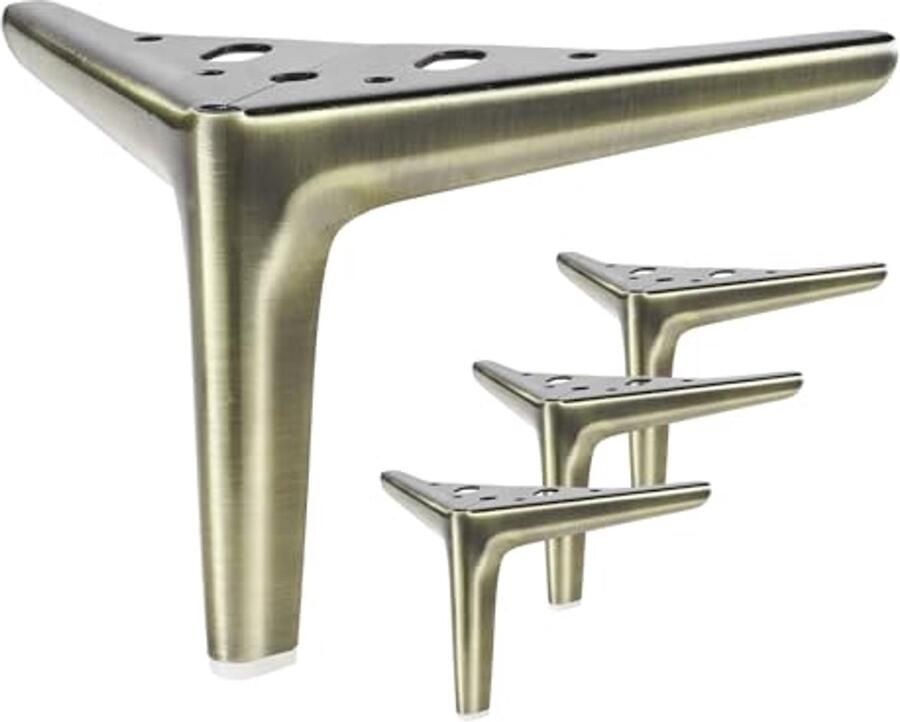Antieke messing meubelpoten set van 4 voor bank kast tafel en dressoir