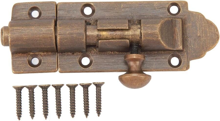 Antieke Messing Snap Closure Meubels Kasten met Venster Veilig RVS Deurslot Vintage Decoratief Familie Kleur Brass Antiek