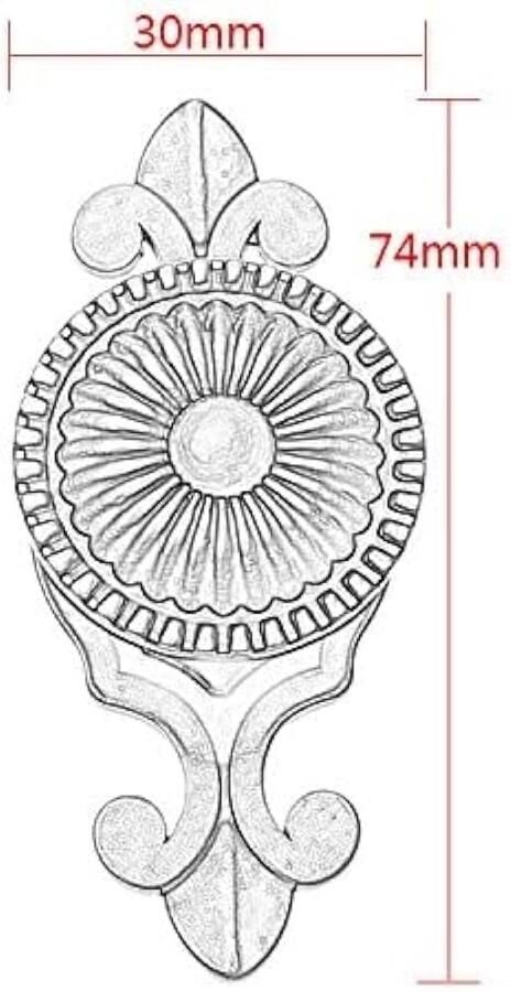 Antieke messing trekgrepen 10 stuks voor meubels