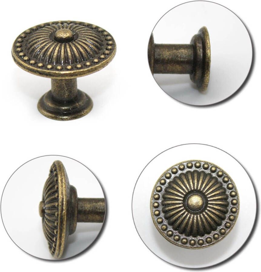 Antieke meubelgreep 8 stuks meubelknoppen 24 mm kastknoppen met schroeven voor lade keuken badkamer kast commode