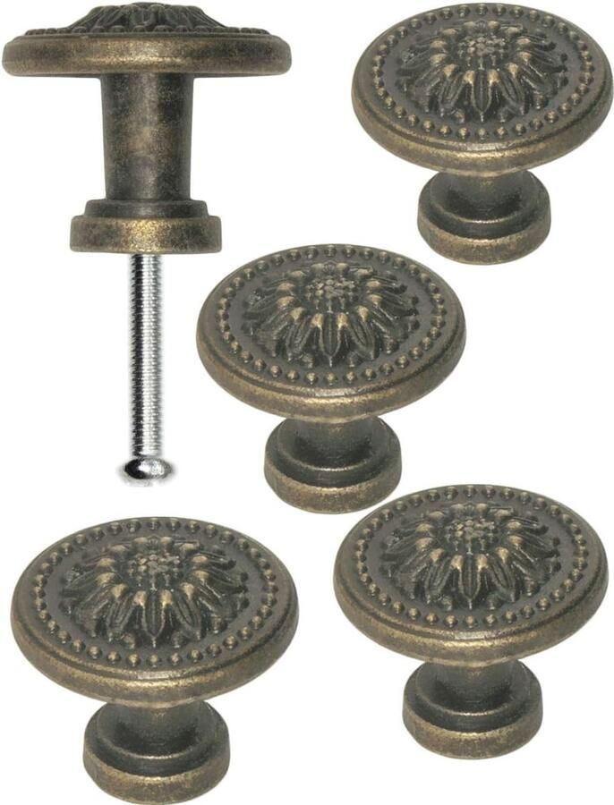 Antieke Meubelgrepen Vintage Design Set van 4 Brons 325 x 22 mm