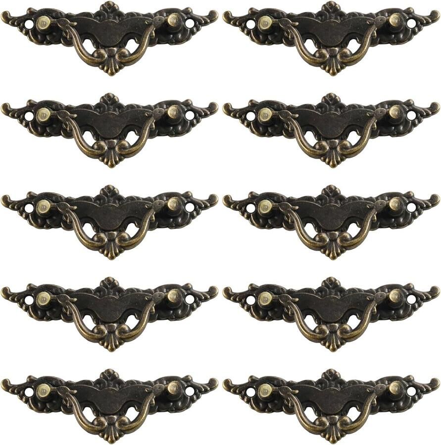 Antieke Meubelknoppen Vintage Handgrepen voor Lades 10 Stuks Brons