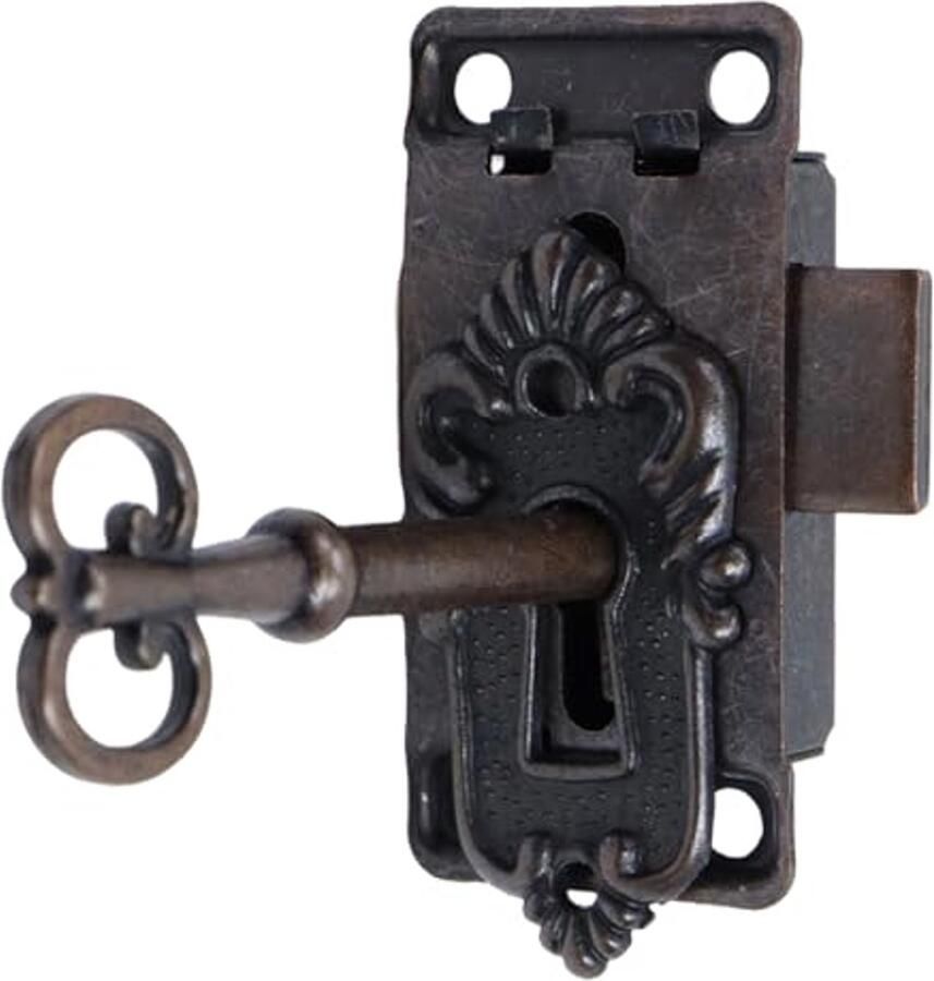 Antieke stijl decoratief kast slot met sleutelkast vervangende koffer 2 09 x 1 06 inch (1 set)