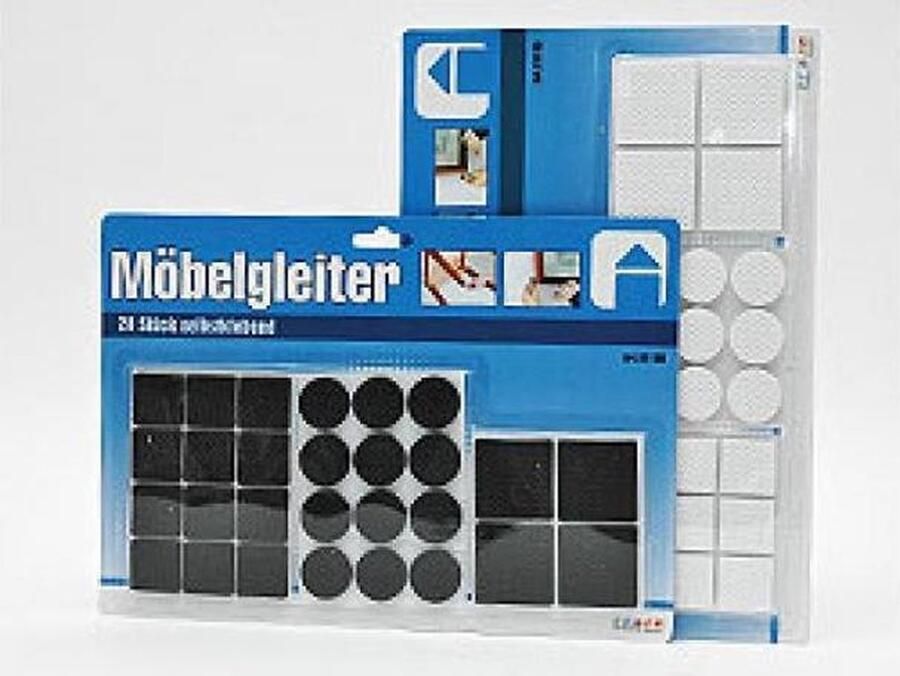 Merkloos Antikrasvilt voor meubels 28-delig Meubelviltjes