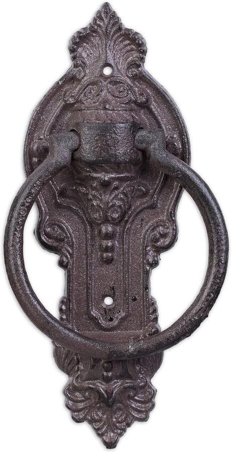 Antique Country House Style Cast Iron Door Knocker 25.5x10.5x2.5cm Brown