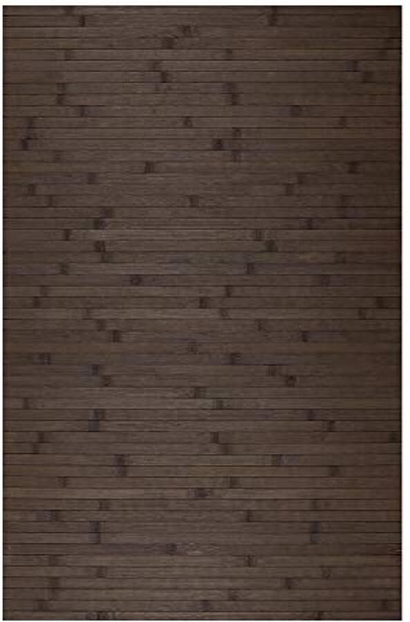 Antislip Bamboe Tapijt voor Woonkamer Hal en Badkamer – Donkerbruin 80 x 150cm
