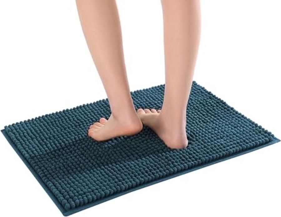 Antislip Chenille Badmat 40 x 60 cm Shaggy Microvezel Vloerkleed voor Badkamer
