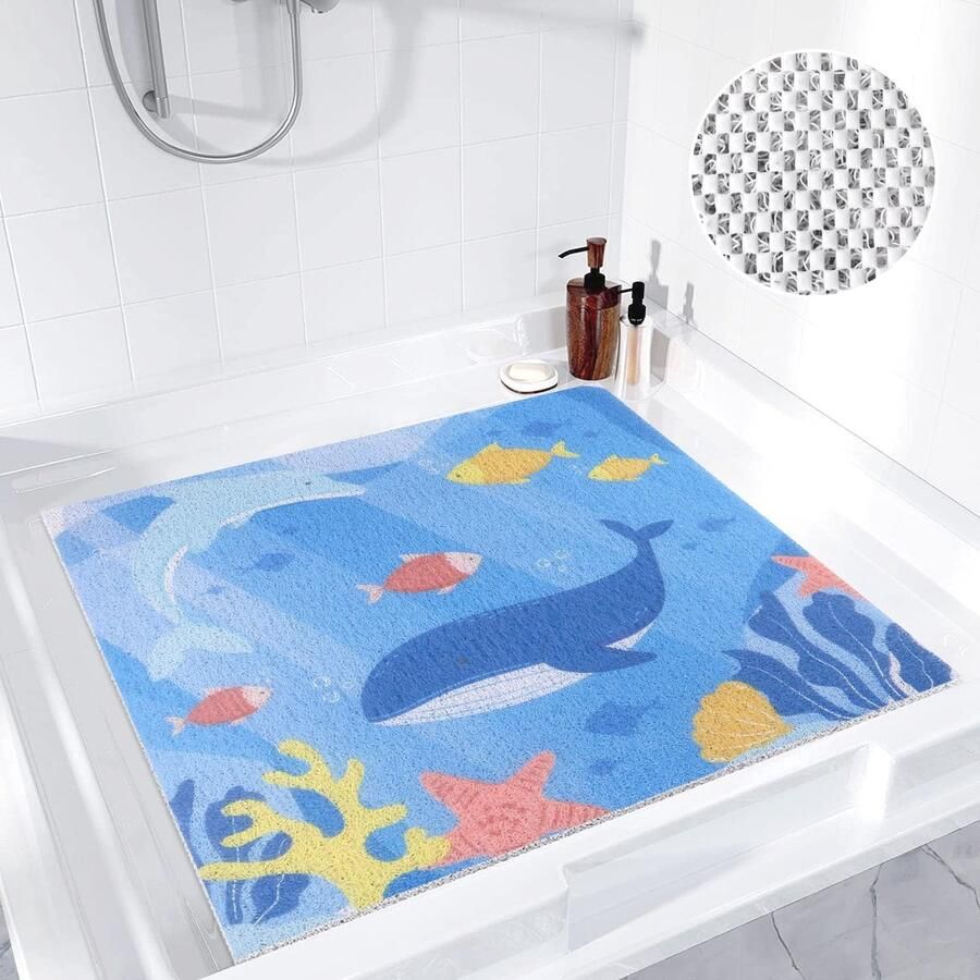 Antislip Douchemat 60x60 cm Zachte Comfort Machinewasbaar en Sneldrogend voor Badkamer