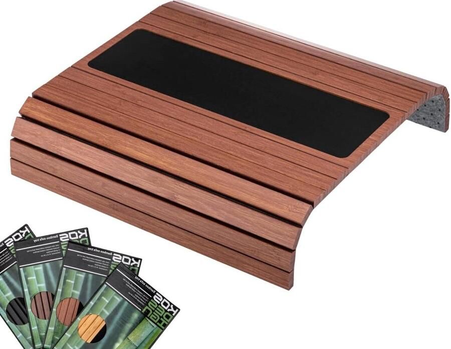 Antislip flexibele bamboe bankarmtafel duurzaam en elegant dienblad voor armleuningen natuurlijke kleur ideaal voor drankjes