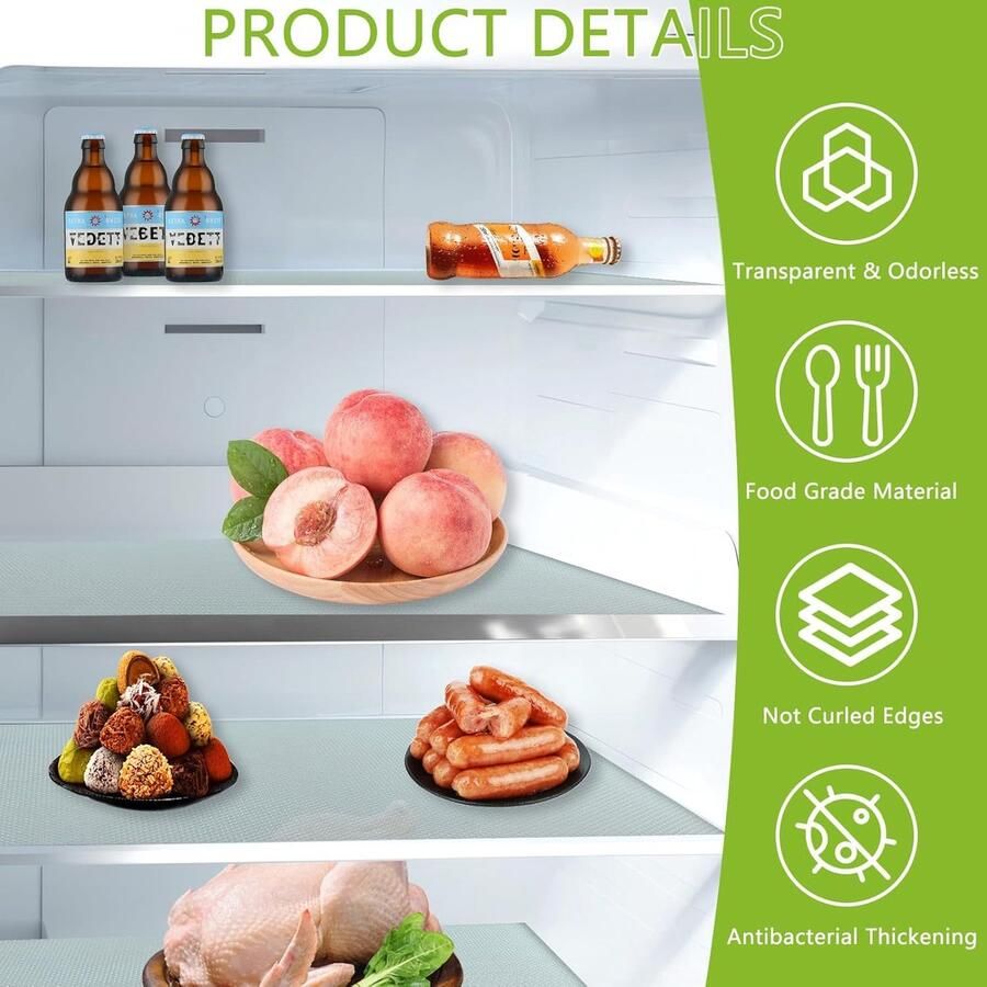 Antislip Kastliner Ondersteuning voor Keukenkasten 2 Rollen Transparant 30x300cm Olie- en Waterbestendig