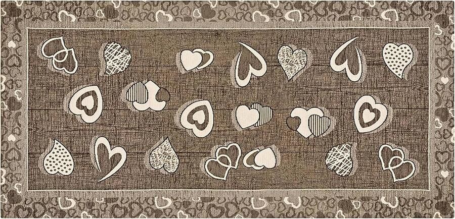 Antislip Keukenloper Grijs 55x80 Wasbaar Vloerkleed voor Keuken en Eetkamer