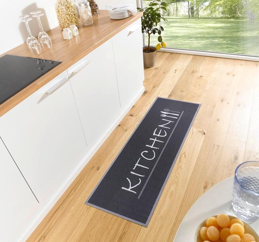 Antislip Keukenloper met Keukenmotief Onderhoudsvriendelijk Vloerkleed 50 x 150 cm