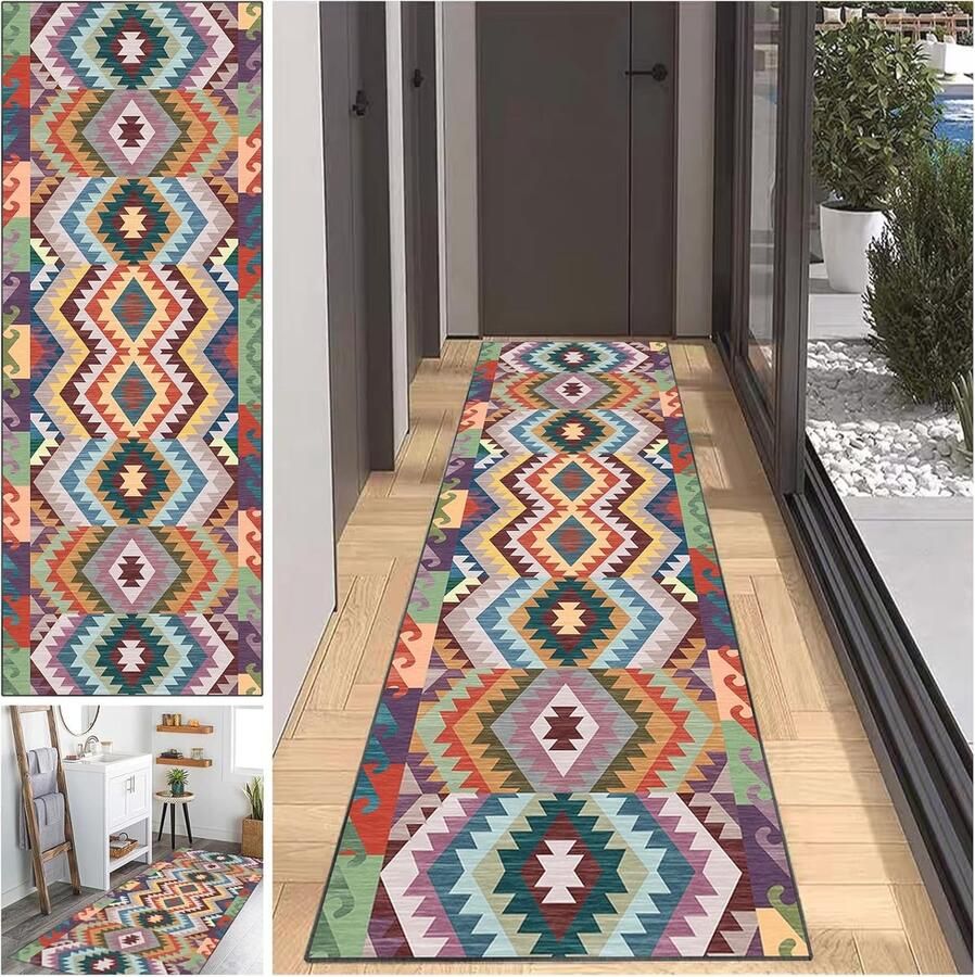 Antislip Lopers en Vloerkleden voor Hal Machinewasbaar Waterabsorberend 50x150 cm