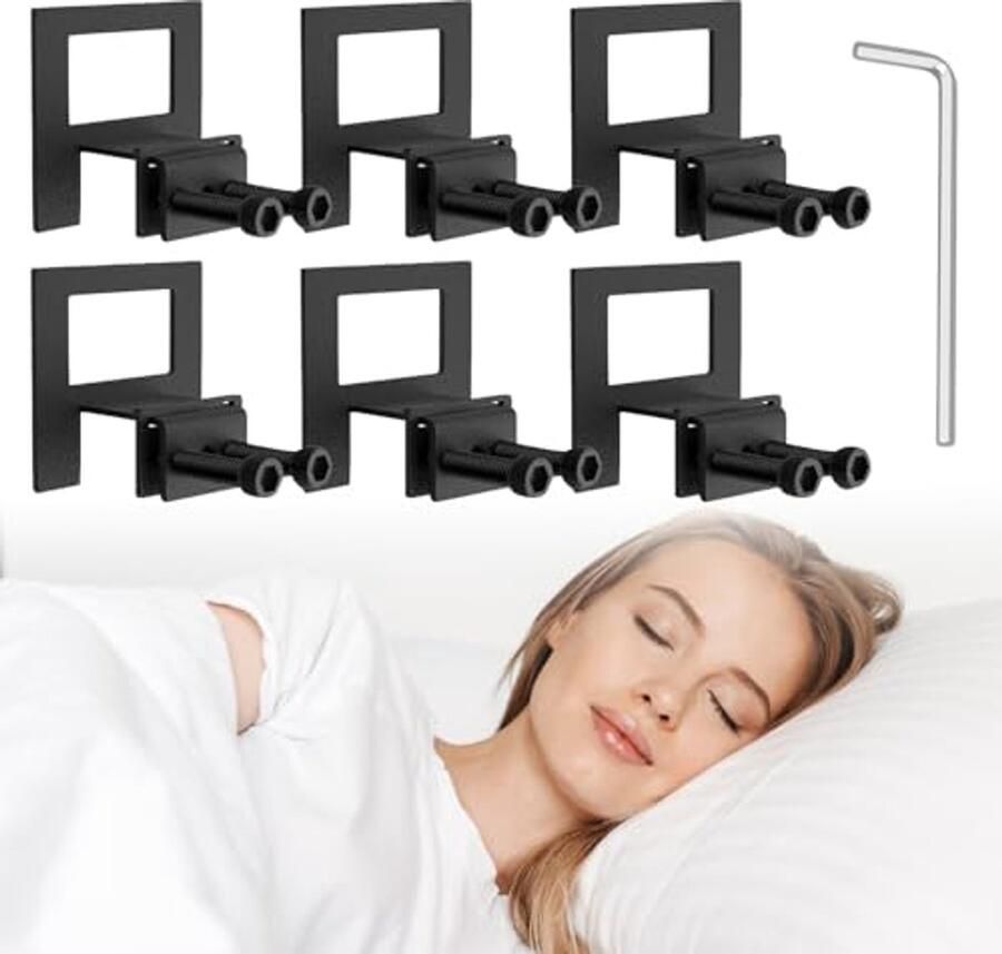 Antislip matrashouders voor metalen bedframe 6 stuks verstelbare matrastoppers