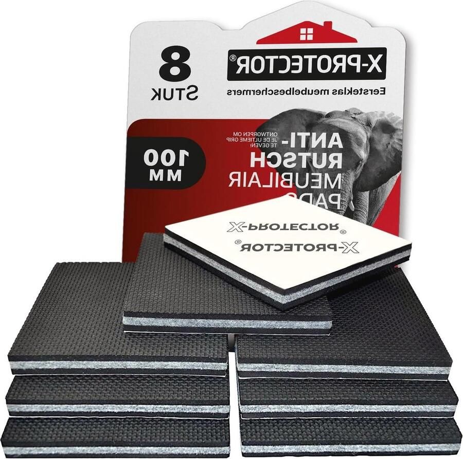 Antislip Meubelpads 100 mm Stoelpootbeschermers Rubber Vloerbeschermers Stoel Rubber Antislip Pads Vloerbeschermers Meubels Op hun Plaats Premium 8 stuks stoelpootbeschermers