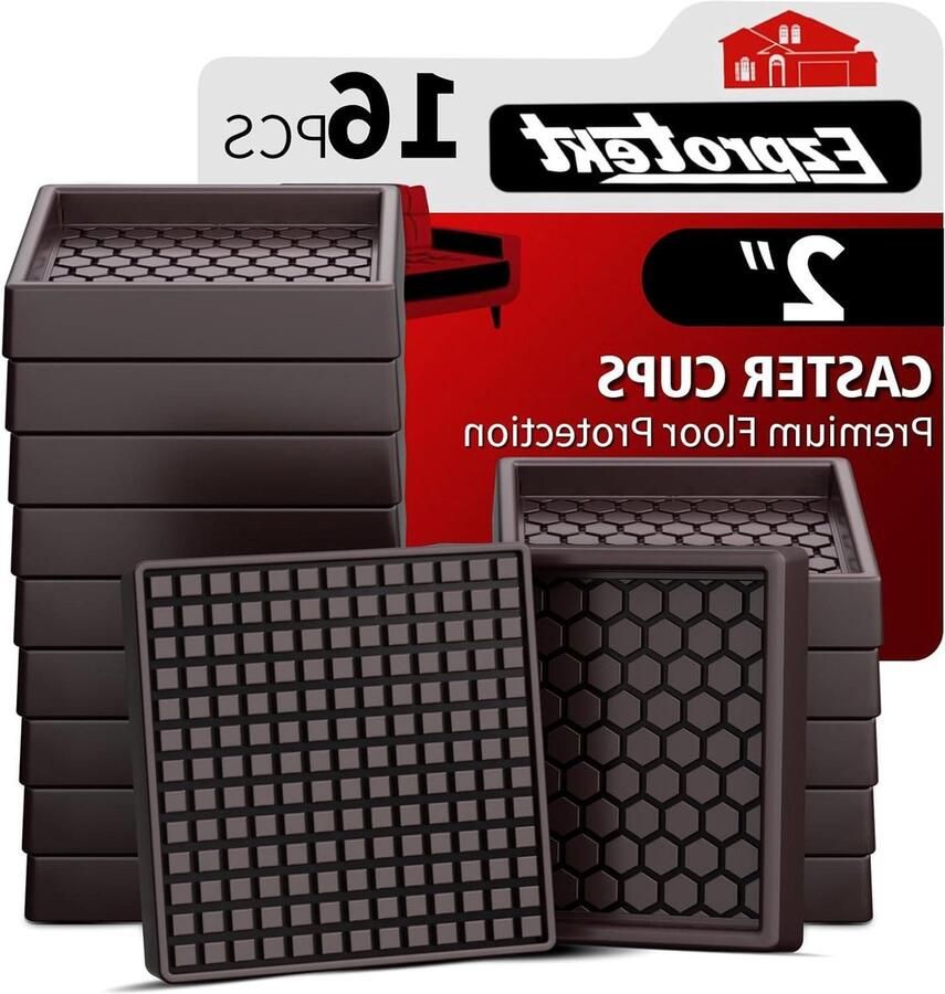 Antislip meubelpads 2x2 inch 16 stuks vierkante rubberen meubels zwenkbekers vloerbeschermers voor meubelpoten