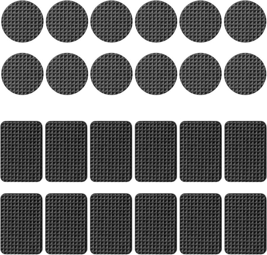 Antislip rubberen doppen 24 stuks rubberen poten zelfklevende meubelbescherming voor houten vloeren tafelpoten stoel bed zwart meubelaccessoires