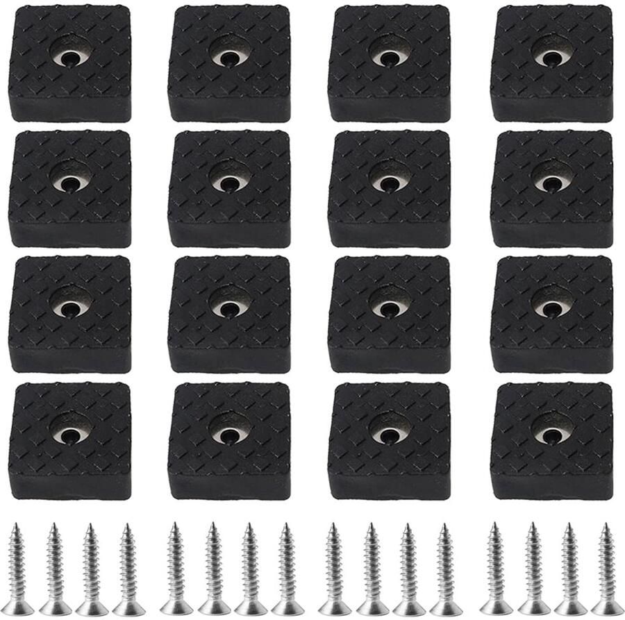 Antislip rubberen meubelkussens set van 16 30x30mm natuurlijk rubber