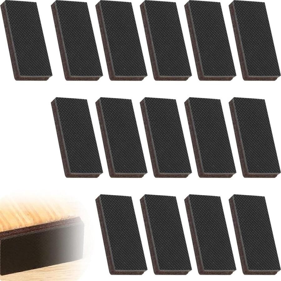Antislip rubberen meubelpads 15 stuks Zelfklevende vloerbeschermers 25 mm zwart Anti-kras meubelpoten beschermers Voor hardhouten vloeren & meubels op hun plaats Vloerbeschermer