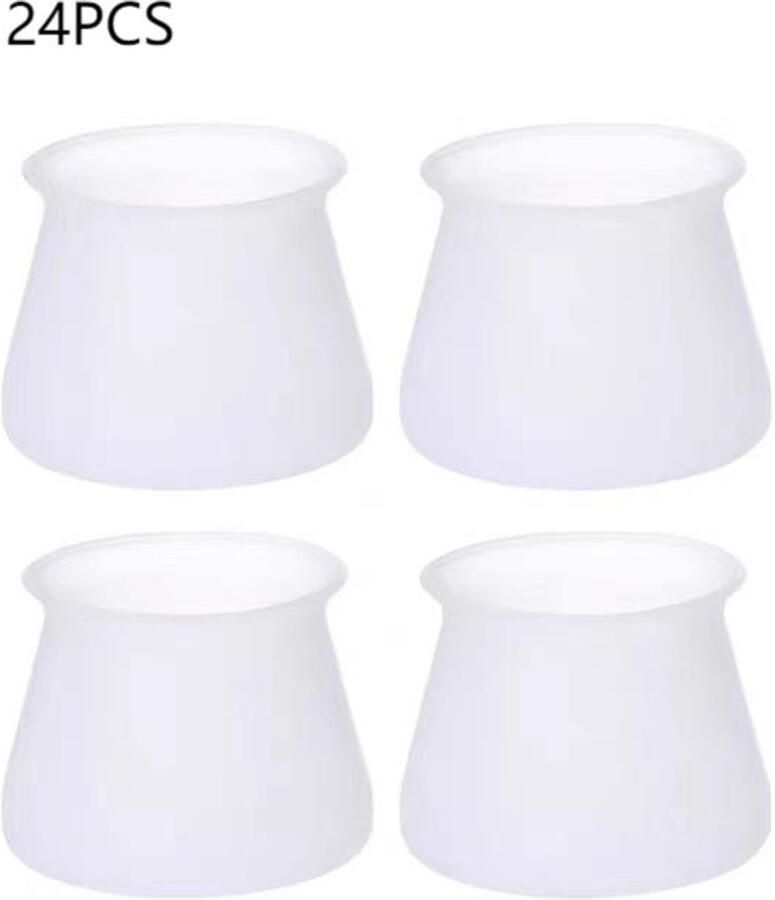 Antislip siliconen tafel- en stoelpoothoezen 4 cm 1 57 inch tafel- en stoelbeschermers krukbeschermers transparante antislip meubelglijders eetkamerstoelpootbeschermers bescherm hardhouten vloer stoelpoothoezen (24 stuks)