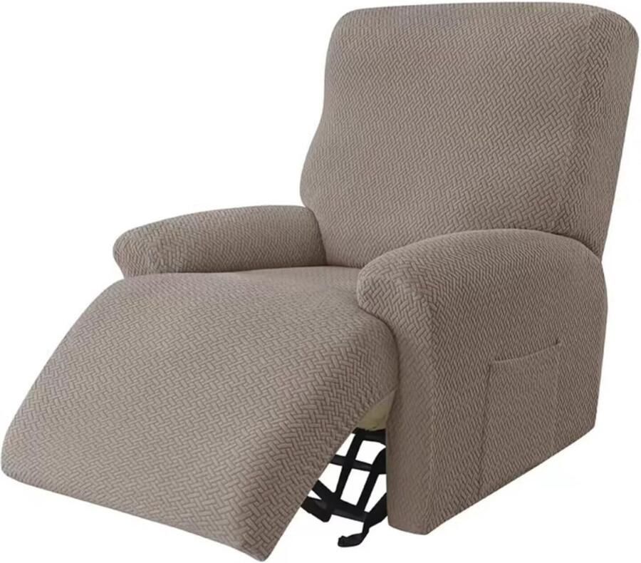 Antislip Stretchhoes voor Relaxfauteuil en Ligstoelen 4-delige Fauteuil Cover
