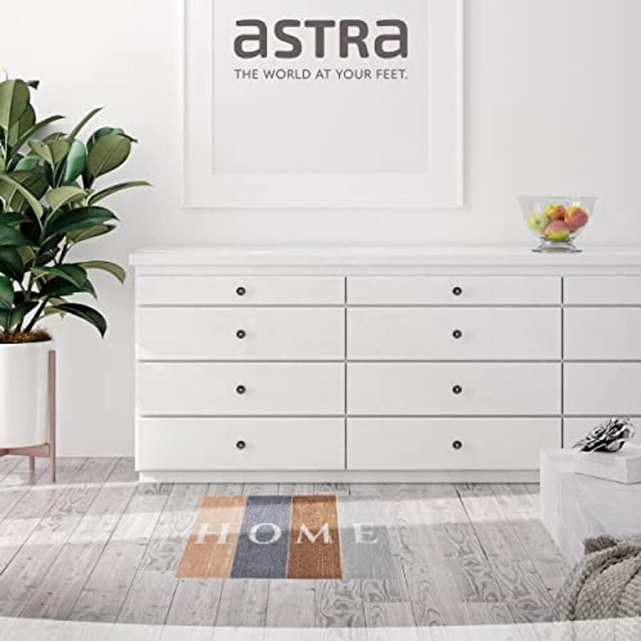 Antislip tapijt voor woonkamer keuken hal en gang wasbaar 50 x 70 cm houten balken design