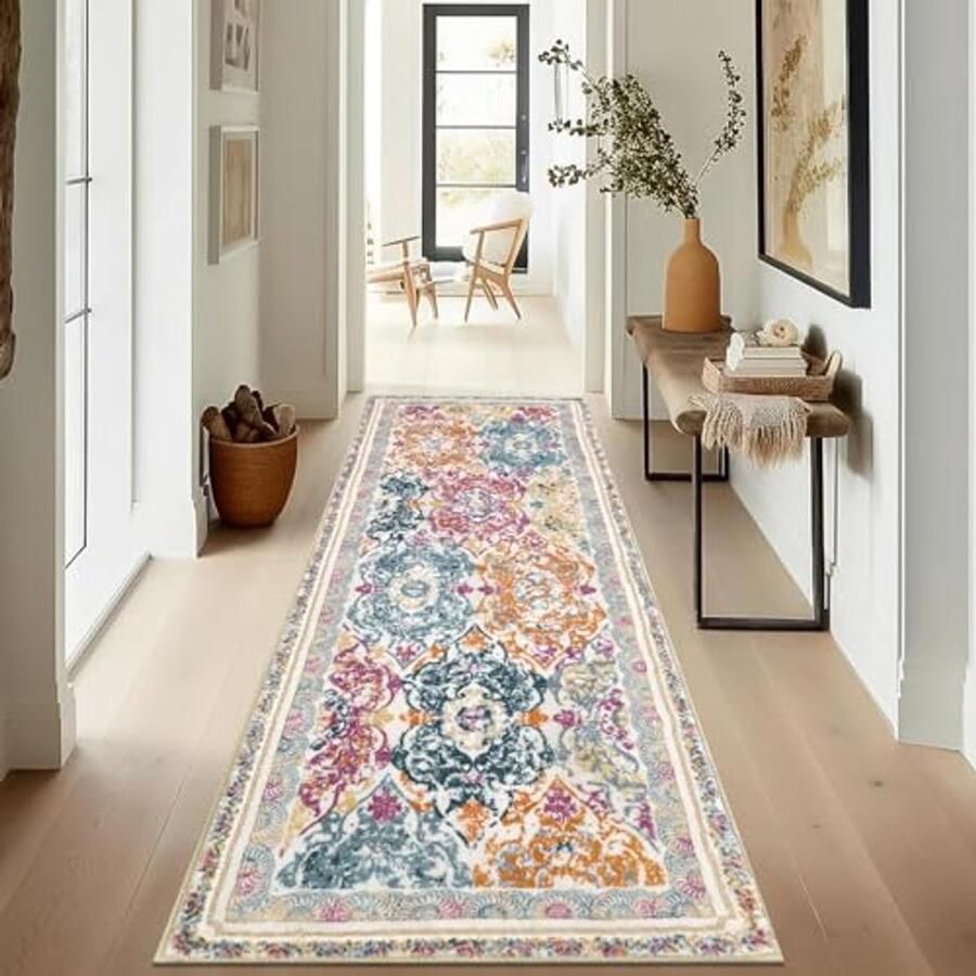 Antislip Vloerkleden voor Hal en Trap Machinewasbare Lopers 50 x 150 cm Vintage Keukentapijt